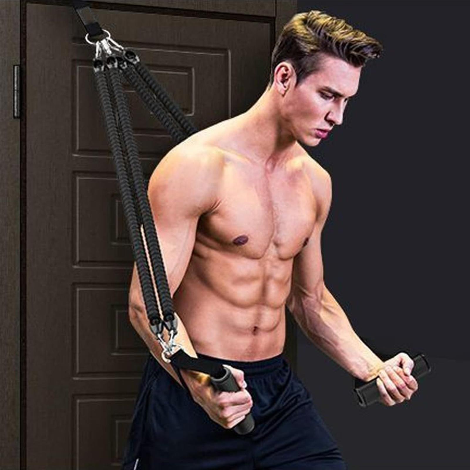 Home Gym Youtube - Pasek oporowy z pedałem nożnym, 4-tubowy,
