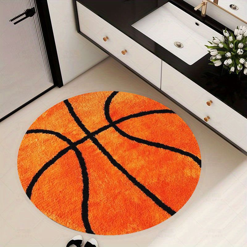 Home Gym On Carpet - Okrągły dywan z flaneli z motywem
