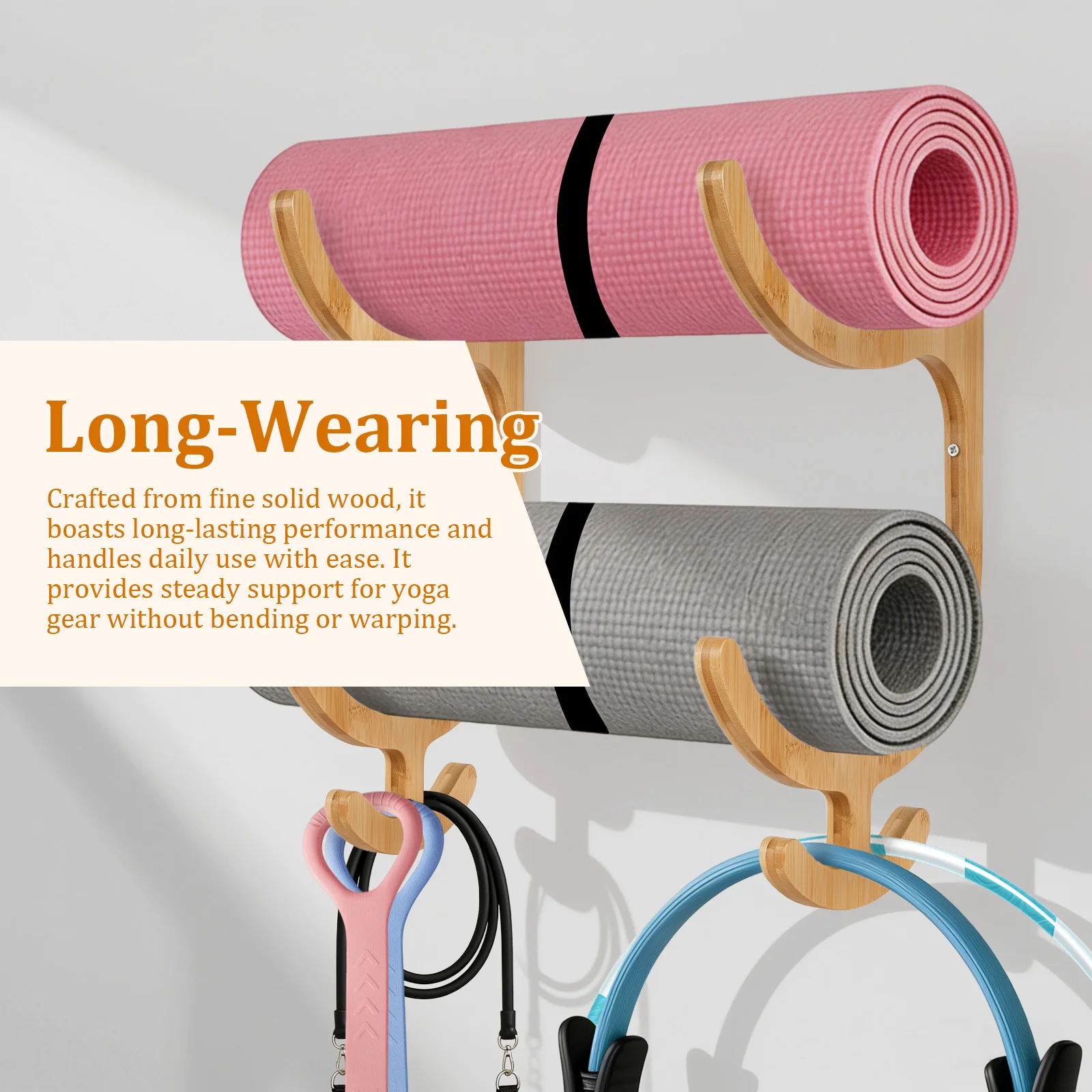 2 szt. Drewniany uchwyt ścienn – Home Gym On Carpet recenzja i cena